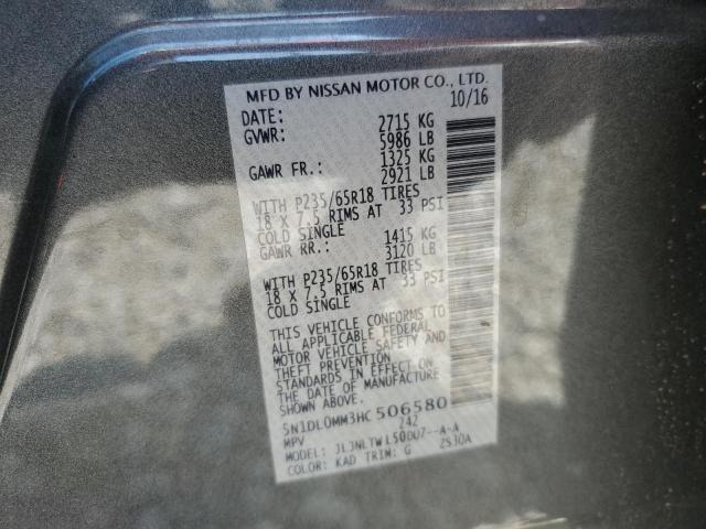 2017 INFINITI QX60 5N1DL0MM3HC506580