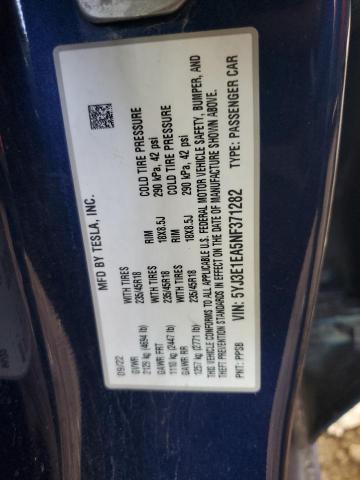 2022 TESLA MODEL 3 - 5YJ3E1EA5NF371282