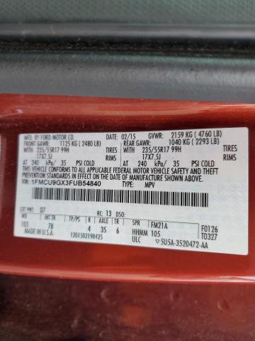 2015 FORD ESCAPE SE - 1FMCU9GX3FUB54840