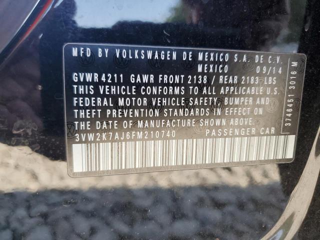 2015 VOLKSWAGEN JETTA BASE 3VW2K7AJ6FM210740