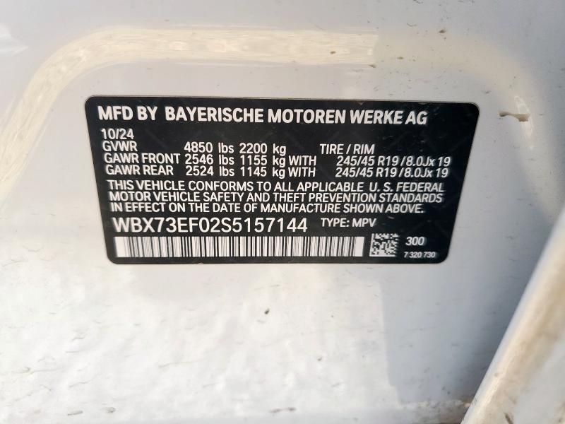 2025 BMW X1 XDRIVE2 WBX73EF02S5157144