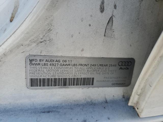 2012 AUDI A4 PRESTIG - WAUKFAFL4CN002496