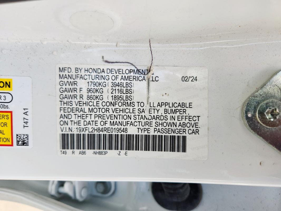 2024 HONDA CIVIC SPOR - 19XFL2H84RE019548