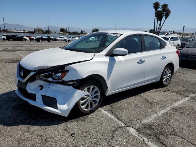 NISSAN SENTRA S 2019 white  gas 3N1AB7AP6KY292901 photo #1