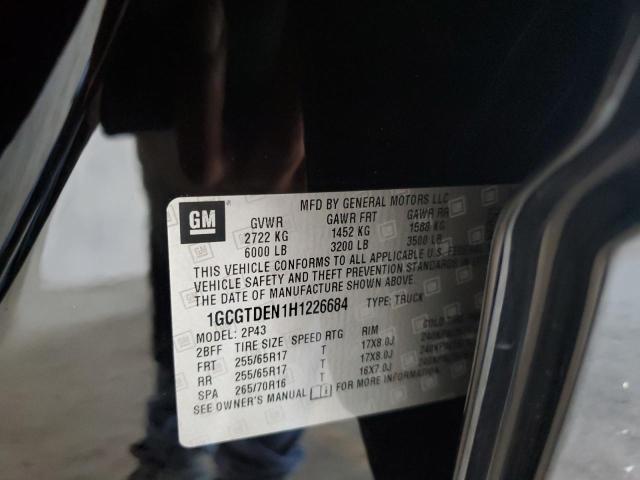 2017 CHEVROLET COLORADO Z 1GCGTDEN1H1226684