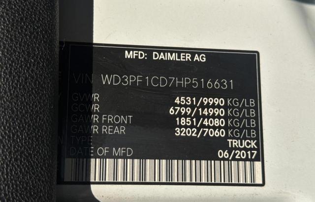 2017 MERCEDES-BENZ SPRINTER 3 WD3PF1CD7HP516631