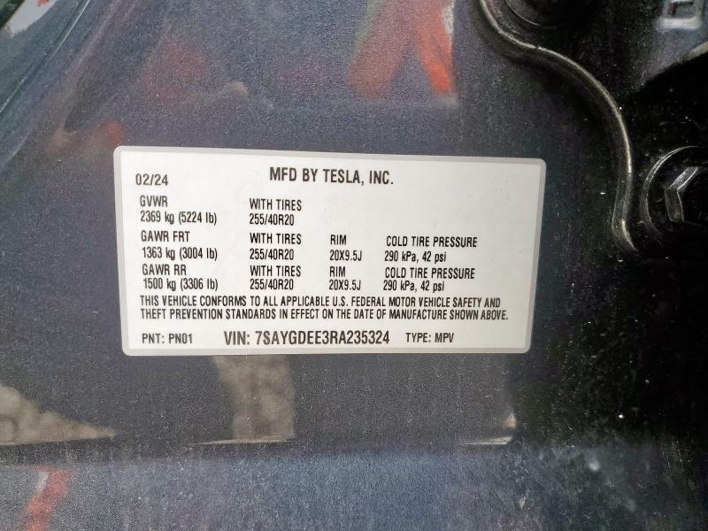 2024 TESLA MODEL Y - 7SAYGDEE3RA235324