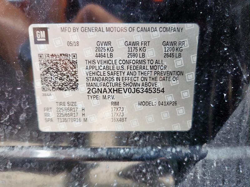 2018 CHEVROLET EQUINOX LS - 2GNAXHEV0J6345354