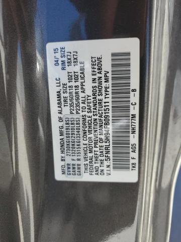 2015 HONDA ODYSSEY TO 5FNRL5H94FB091511