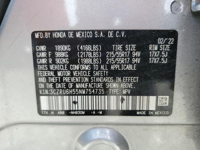 2022 HONDA HR-V EX 3CZRU6H55NM754735