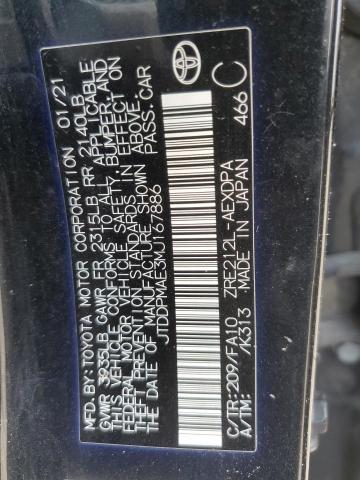 2021 TOYOTA COROLLA L JTDDPMAE3MJ167886