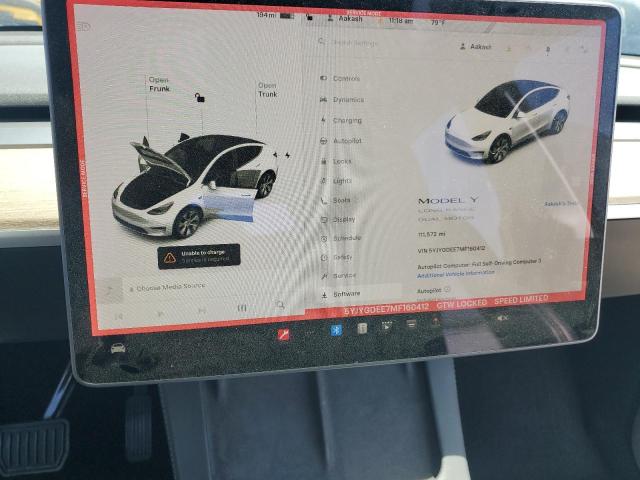 2021 TESLA MODEL Y 5YJYGDEE7MF160412