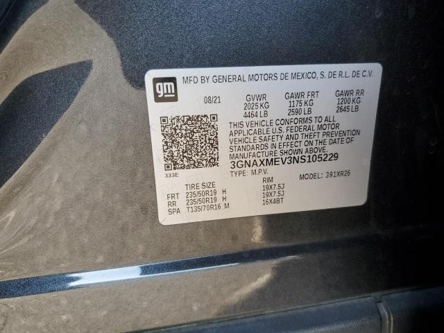 2022 CHEVROLET EQUINOX RS 3GNAXMEV3NS105229
