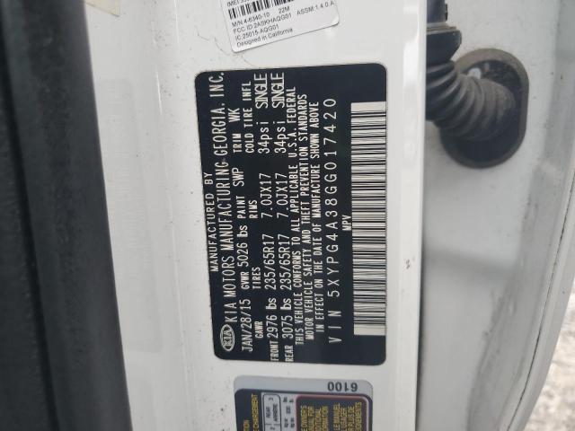 2016 KIA SORENTO LX 5XYPG4A38GG017420