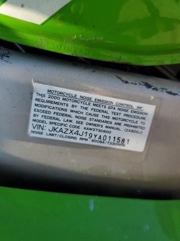 2000 KAWASAKI ZX-6R JKAZX4J19YA011581