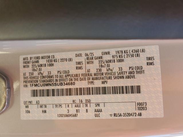 2025 FORD ESCAPE ST LINE 1FMCU0MN5SUB34680