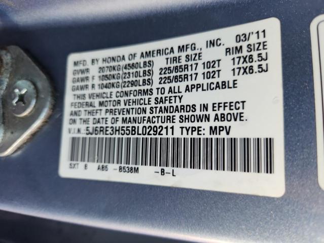 2011 HONDA CR-V EX - 5J6RE3H55BL029211