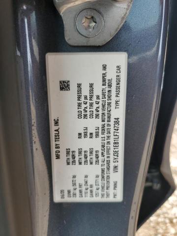 2020 TESLA MODEL 3 5YJ3E1EB1LF747384