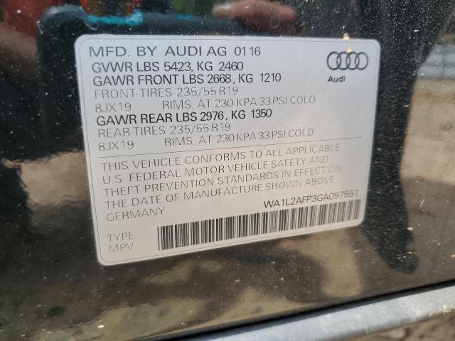2016 AUDI Q5 PREMIUM - WA1L2AFP3GA097551