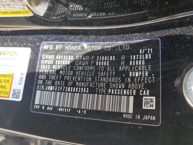 2022 HONDA CIVIC EX JHMFE1F73NX003963
