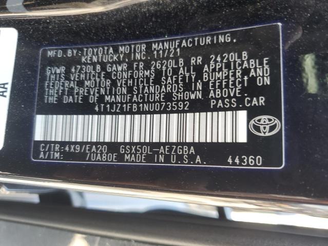 2022 TOYOTA AVALON XLE 4T1JZ1FB1NU073592