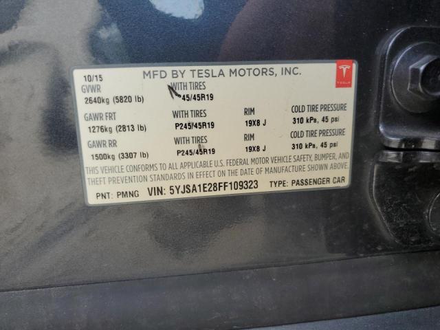 2015 TESLA MODEL S - 5YJSA1E28FF109323
