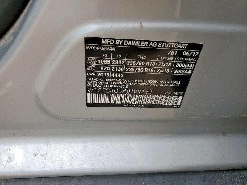 2018 MERCEDES-BENZ GLA 250 4M #3291596011