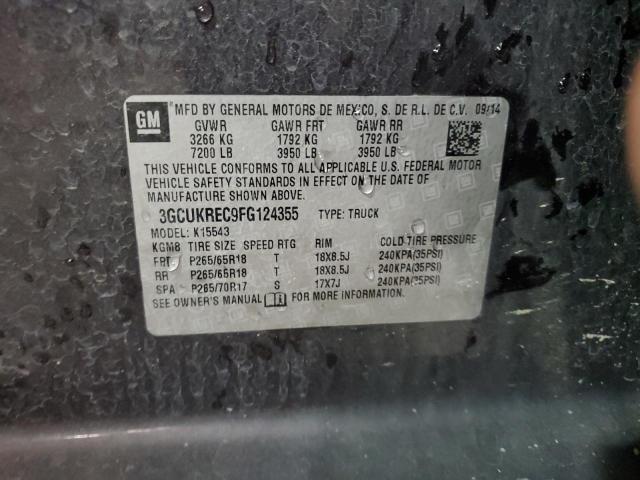 2015 CHEVROLET SILVERADO - 3GCUKREC9FG124355