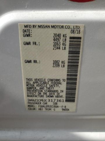 2018 NISSAN LEAF S 1N4AZ1CP6JC317361