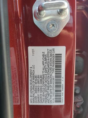 2022 HONDA ACCORD HYBRID EXL 1HGCV3F5XNA003817