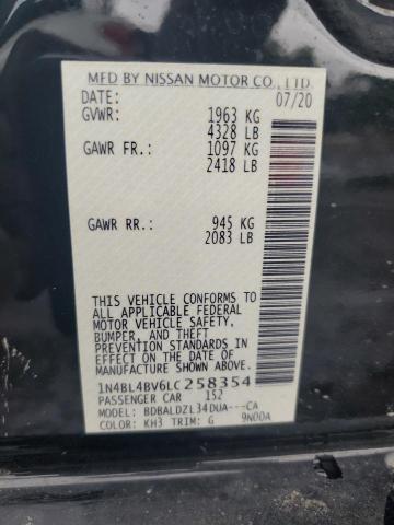 2020 NISSAN ALTIMA S 1N4BL4BV6LC258354