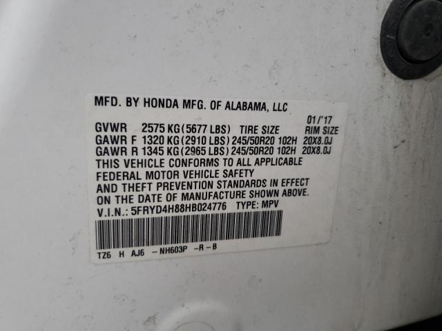 2017 ACURA MDX ADVANC 5FRYD4H88HB024776