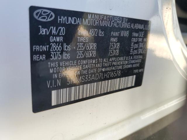 2020 HYUNDAI SANTA FE S - 5NMS33AD7LH216578