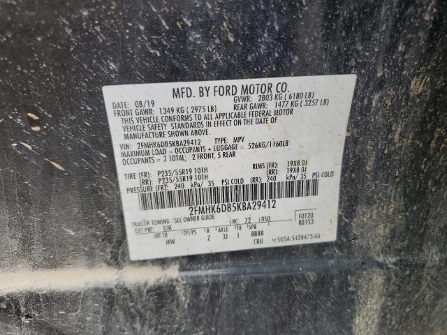 2019 FORD FLEX LIMIT 2FMHK6D85KBA29412