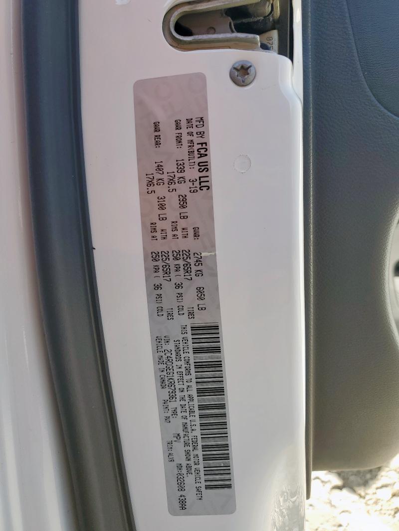 2019 DODGE GRAND CARA 2C4RDGEG1KR679361