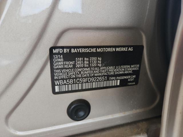 2015 BMW 535 I WBA5B1C59FD922651