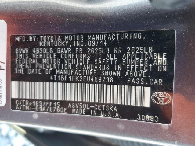 2014 TOYOTA CAMRY L - 4T1BF1FK2EU469298