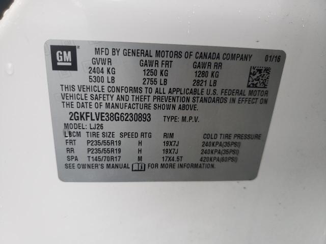 2016 GMC TERRAIN DE 2GKFLVE38G6230893