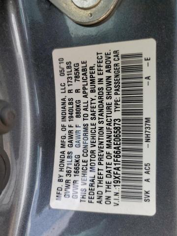 2010 HONDA CIVIC CRX - 19XFA1F66AE065873