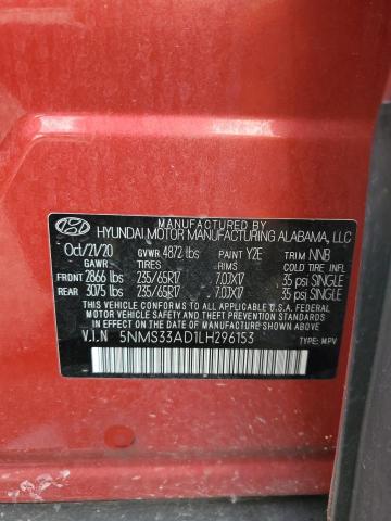 2020 HYUNDAI SANTA FE SEL - 5NMS33AD1LH296153