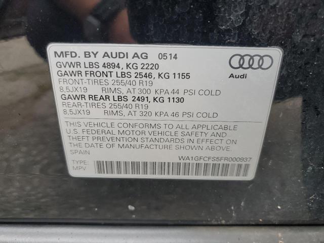 2015 AUDI Q3 PRESTIG WA1GFCFS5FR000937