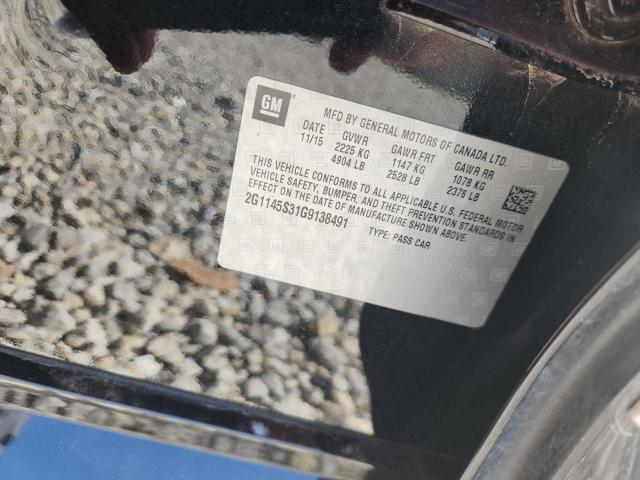 2016 CHEVROLET IMPALA LTZ 2G1145S31G9138491
