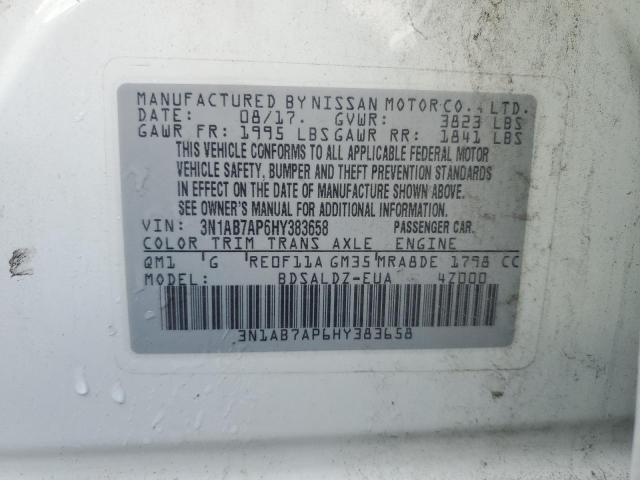 2017 NISSAN SENTRA S 3N1AB7AP6HY383658
