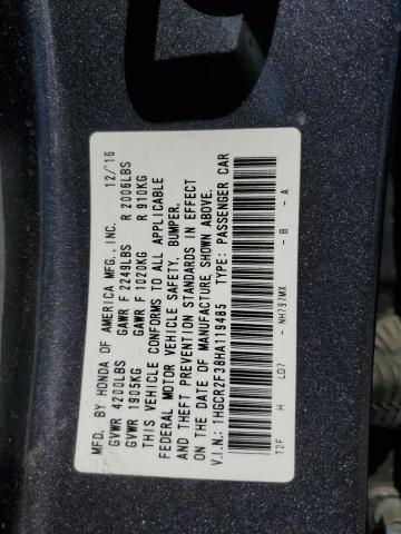 2017 HONDA ACCORD LX 1HGCR2F38HA119485