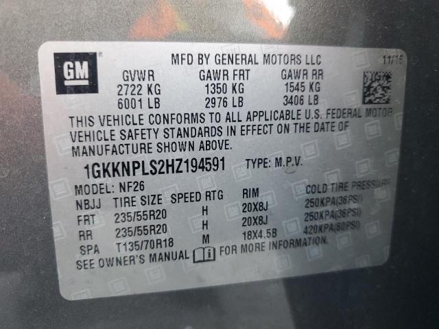2017 GMC ACADIA DEN - 1GKKNPLS2HZ194591