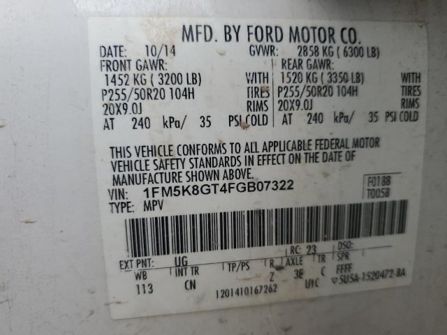 2015 FORD EXPLORER S - 1FM5K8GT4FGB07322