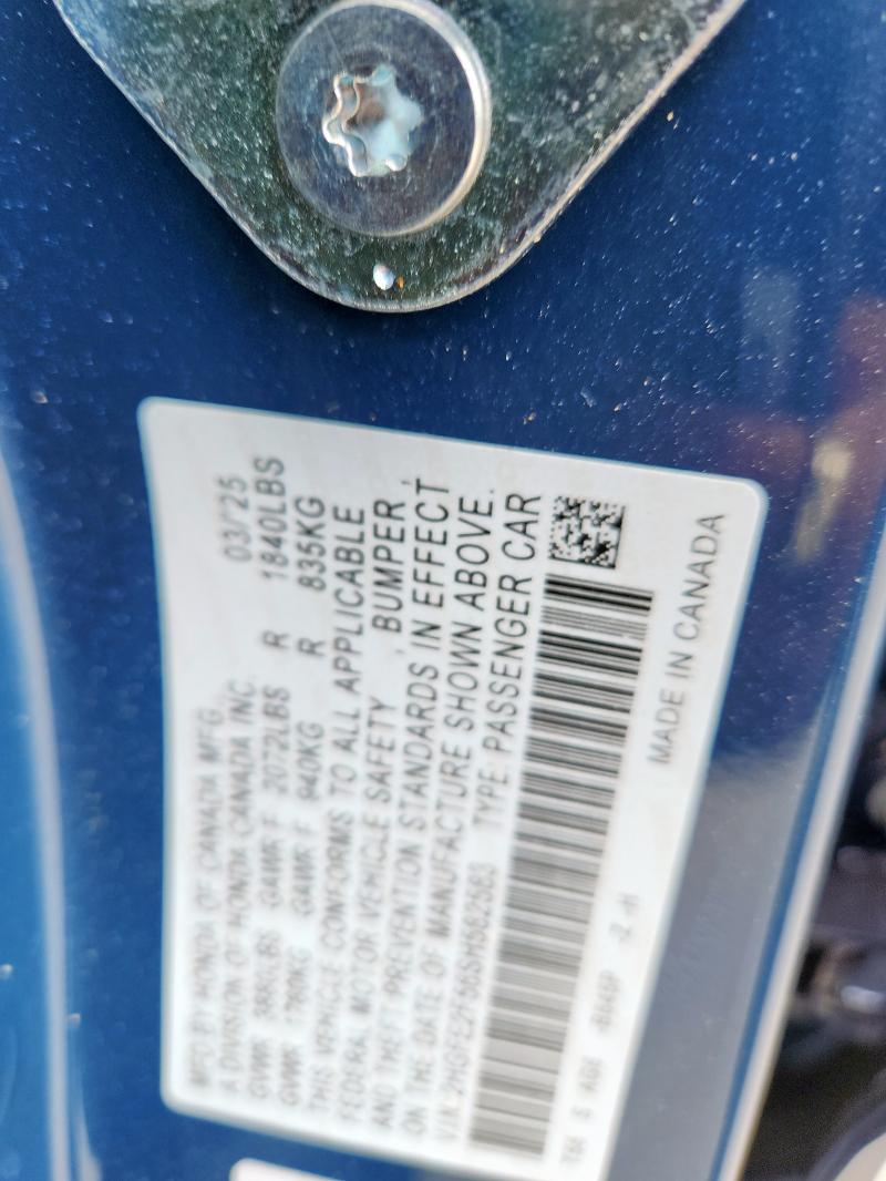 2025 HONDA CIVIC SPOR 2HGFE2F56SH582583