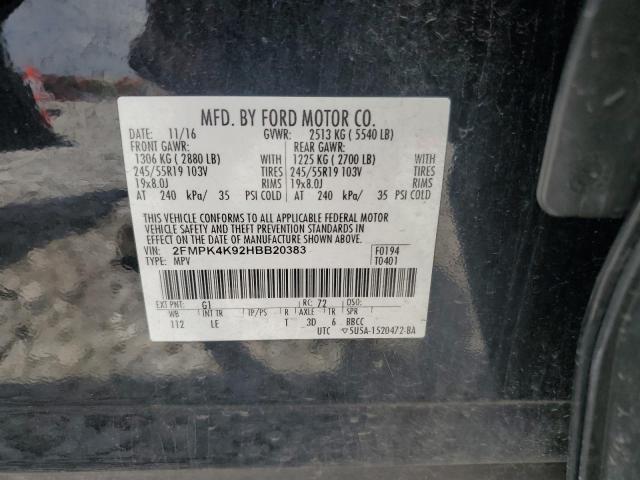 2017 FORD EDGE TITAN 2FMPK4K92HBB20383