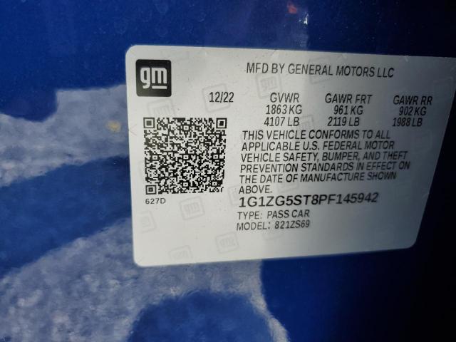 2023 CHEVROLET MALIBU RS 1G1ZG5ST8PF145942