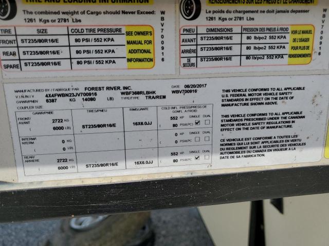 2018 FOREST RIVER WILDWOOD 168RBLHK #3294460519